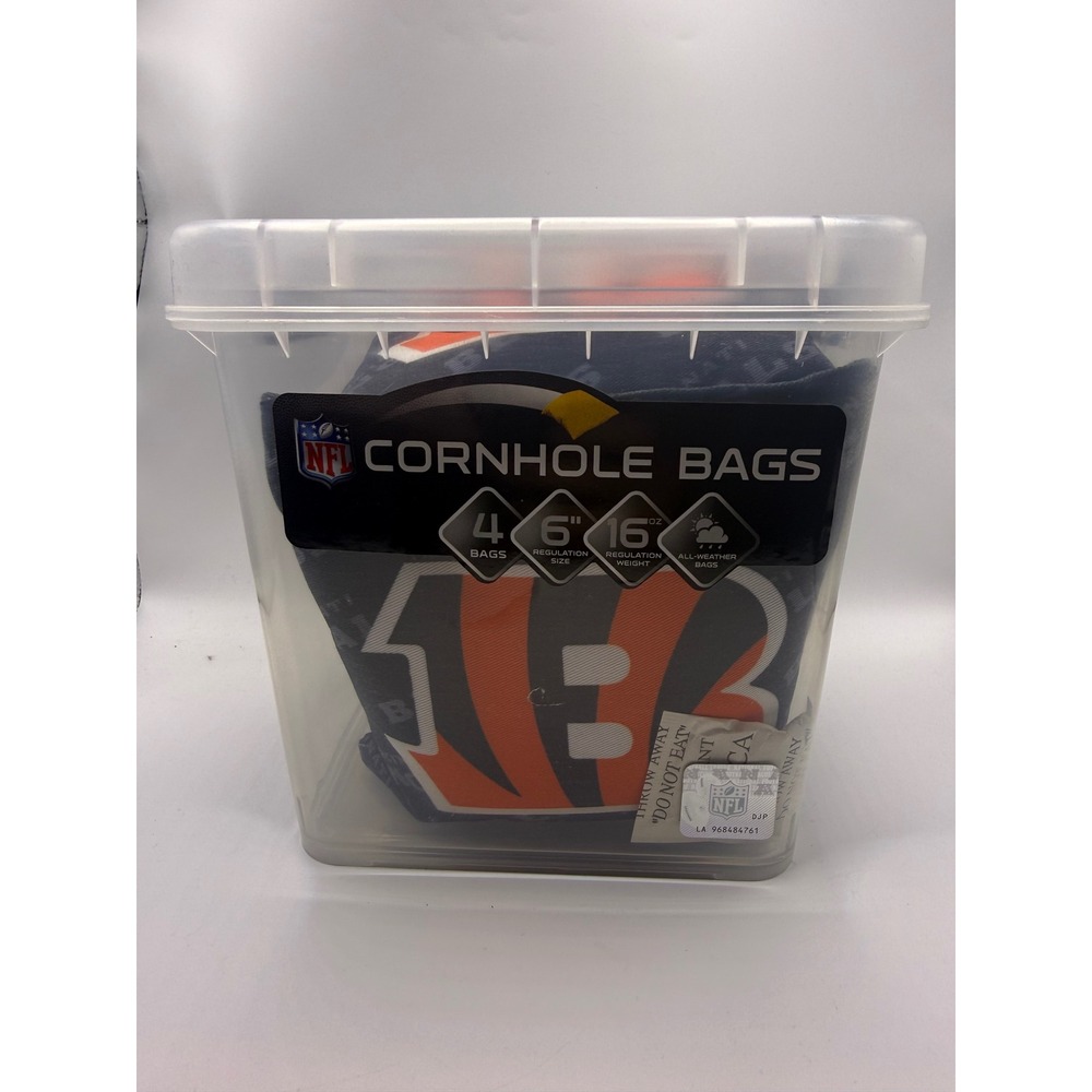NFL Cincinnati Bengals Cornhole Bags Black NEW 4-Pack All-Weather